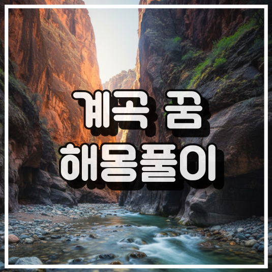 운세 상승과 하강을 보여주는 계곡 물의 흐름 꿈해몽 썸네일 이미지