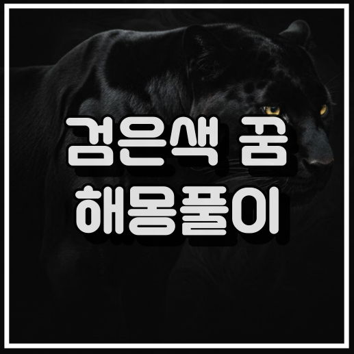 검은색 꿈 해몽: 불안, 권위, 숨겨진 욕망을 상징하는 이미지 썸네일