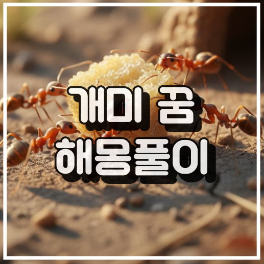 개미 꿈 해몽: 근면, 협동, 재물운을 상징하는 개미 떼 이미지 썸네일